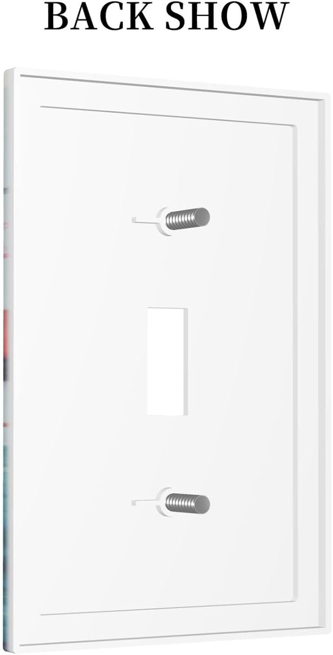 Light Switch Cover Plate Abstract Floral watercolor flowers 1 Gang Wall Plate Cover Wildflower Single Toggle Outlet Covers Decorative Switchplate Electrical Faceplate for Bathroom Home Decor