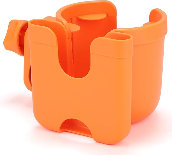 Accmor Stroller Cup Holder with Phone Holder, Bike Cup Holder, Universal Cup Holder for Uppababy Nuna Doona Strollers, 2-in-1 Cup Phone Holder for Stroller Bike Accessory