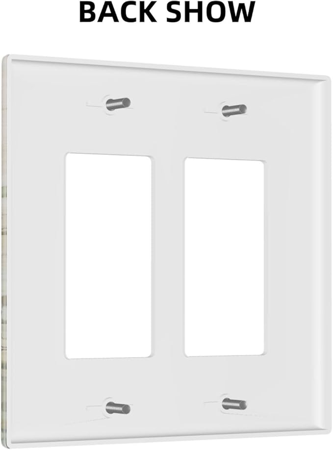 Light Switch Cover Plate Watercolor Butterflies Dandelions Wildflowers 2 Gang Double Rocker Outlet Covers Decorative Switch plates Electrical Wall Plates GFCI Receptacle for Bathroom Bedroom