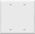 ENERLITES Double Blank Device Wall Plate, Gloss Finish, Standard Size 2-Gang 4.50" x 4.57", Polycarbonate Thermoplastic, 8802-W, White