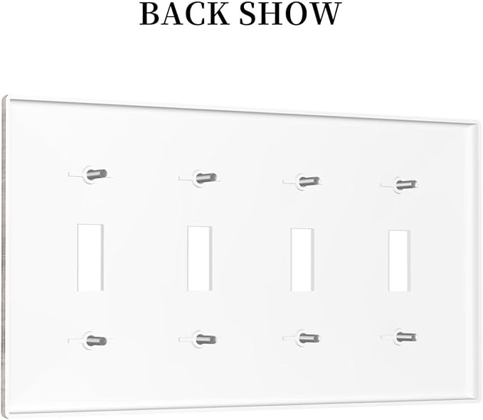 Light Switch Covers Vintage Natural Wood Rustic Cinnamon Quad Toggle Electrical Faceplate 4 Gang Wall Plate Decorative Switch Plates For Farmhouse Cabin Decor
