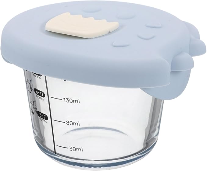 Toyvian Baby Glass Dessert Cups With Lid, Food Storage Bowl Kids Heated Glass Soup Container