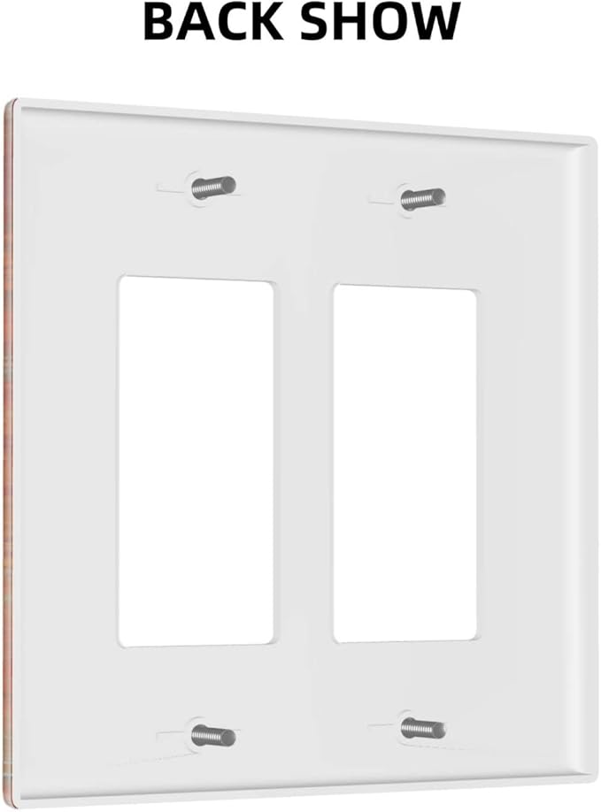 Decorative Switch Plate Covers Vintage Copper Rust 2 Gang Double Rocker Decora Light Switch Cover Red Celestial Blue Flatprint Dual Outlet Wall Plate Electrical Faceplate GFCI for Room Decor