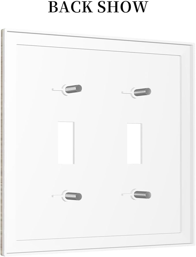 Decorative Switch Plate Covers Light Brown Wood Grain 2 Gang Double Toggle Light Switch Cover Plate Electrical Wall Plate Outlet Cover Outlet Light Switch Cover for Farmhouse Cabin Decor