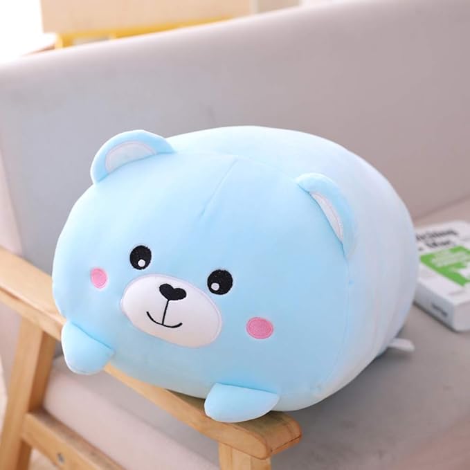 Bear Plush Pillow, Soft Bear Stuffed Animal Toy Cylindrical Body Pillow Gifts for Kids, 23.6"