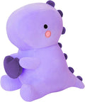 SQEQE Dinosaur Stuffed Animal, Loving Soft Dino Plush Toys with Holding Heart for Valentine Day, Sweet Romantic Anniversary Birthday Gift for Her Girls Boys Girlfriend(Purple,20 inch)
