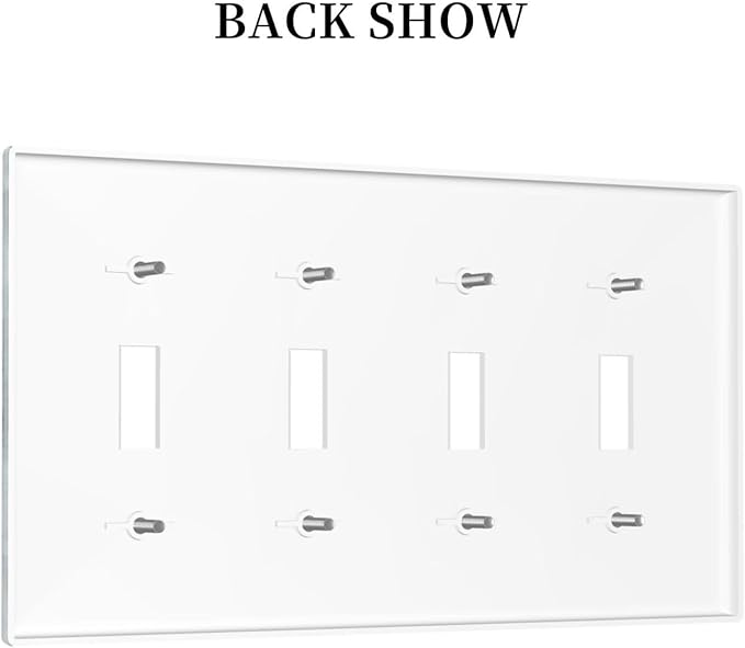 Light Switch Covers Anchor Coastal Beach Nautical Coral Quad Toggle Electrical Faceplate 4 Gang Wall Plate Decorative Switch Plates For Farmhouse Cabin Decor