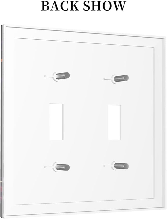 Decorative Switch Plates Ghost Colorful Forest Moon Dead Tree 2 Gang Double Toggle Outlet Light Switch Cover Wall Plate Electrical Faceplate For Nursery Kids Room Decor