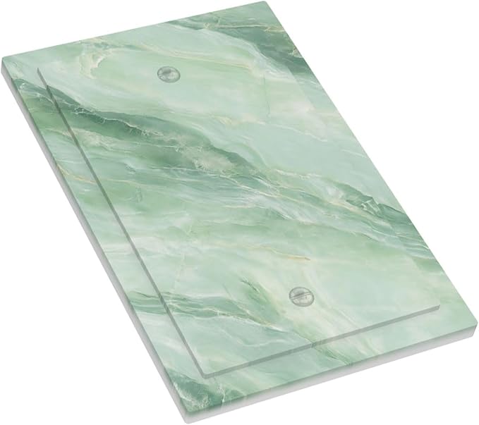 Light Switch Cover Plate Green Marble Pattern 1 Gang No Device Blank Wall Plate Decorative Switch Plate Covers Electrical Outlet Cover for Home Bedroom Decor