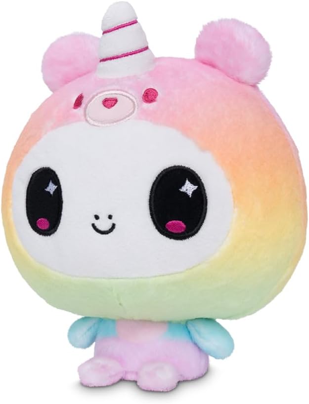 TeeTurtle Cloudheads Sugar the Unicorn Plush - 5-Inch Cake Scented Teddy Berries Stuffed Animal with Embroidered Details - Soft Cuddly Plush Toys for Kids, Teens, and Adults