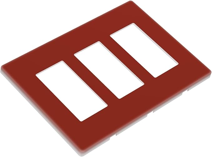 Brown 3 Gang Triple Rocker/Decorator Light Switch Wall Plate Cover Decorative GFCI Electrical Faceplate Switchplate Dimmer
