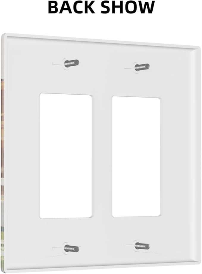 Giraffe Double Rocker Wall Plate Decorative 2 Gang Light Switch Covers Electrical Switchplate Home Decorate Faceplat for Bathroom Bedroom Kitchen Room 4.5 x 4.5 Inch