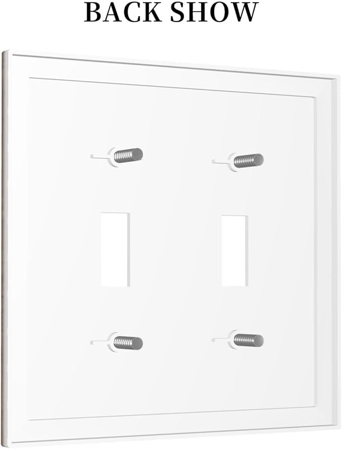 Decorative Switch Plates Rustic Vintage Wood Grain Brown 2 Gang Double Toggle Wall Plate Outlet Light Switch Cover Electrical Faceplate for Farmhouse Cabin Decor