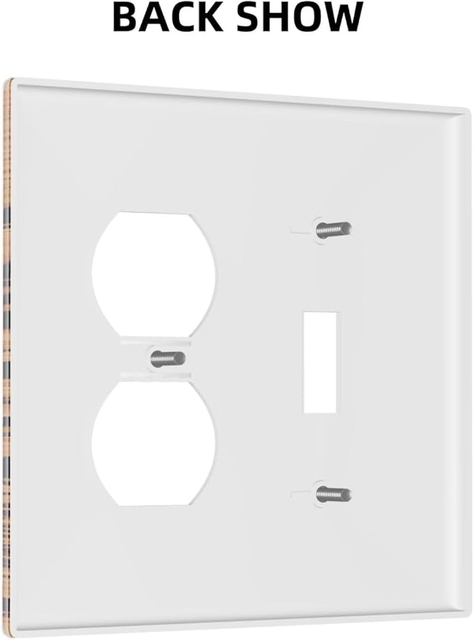 Pine Forest Natural Scenery Silhouette Wood Grain Wallplates 1 Toggle 1 Duplex Switch Plate Electrical GFCI Faceplate Decorative Light Switch Covers for Farmhouse Home Decor