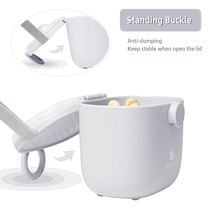 Termichy Baby Formula Dispenser, Portable Milk Powder Dispenser Container with Carry Handle and Scoop for Travel Outdoor Activities with Baby Infant, 8.8OZ, 0.55LB, 250g, 500ml