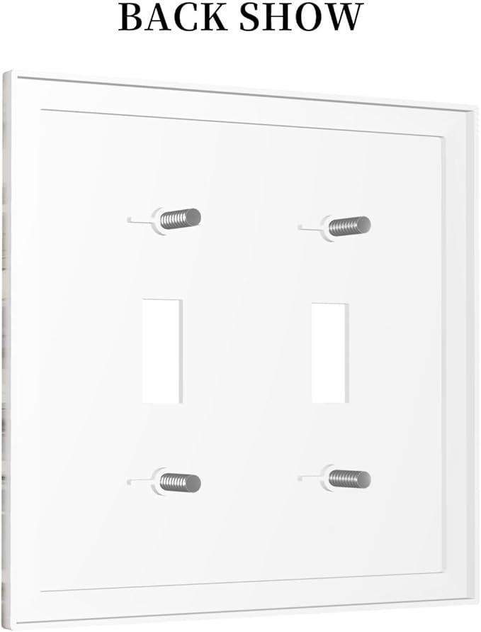 Decorative Switch Plate Covers Beige Flower Watercolor Flower 2 Gang Double Toggle Light Switch Cover Plate Electrical Wall Plate Outlet Cover Outlet Light Switch Cover for Bedroom Home Decor