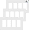 ENERLITES Screwless Decorator Wall Plate Child Safe Cover, Size 4-Gang 4.68" H x 8.30" L, Unbreakable Polycarbonate Thermoplastic, SI8834-W-3PCS, Glossy, White (3 Pack)