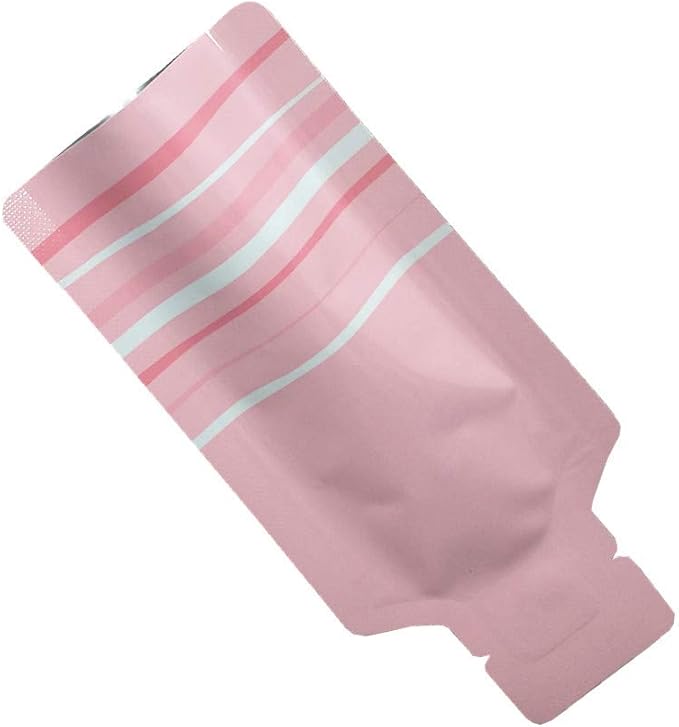 100 Pack 2.95x5.1 inch Heat Seal Sample Mylar Packets for Portable Travel Toiletries Empty Disposable Formula Liquid Shampoo Pouch Single Serving Coffee Powder Condiments Food Storage (Pink)