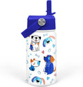 SANDJEST Dog Water Bottle - Kids Water Bottle with Straw Lid - 12 Oz Insulated Stainless Steel Water Bottles for Kid Boys - Travel Cup for School Sports
