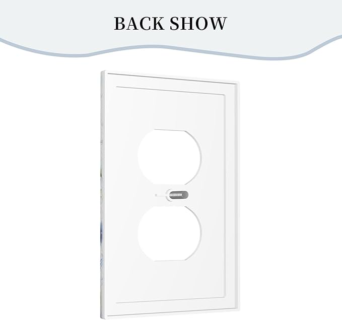 Decorative Outlet Covers Lavender Watercolor Wildflowers Colorful floral 1 Gang Duplex Light Switch Cover Plate Electrical Switch plates Wall Plates Receptacle Covers for Bathroom Bedroom