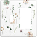 Outlet Covers Watercolor Floral Botanical Flowers 1 Toggle 1 Rocker Combination Decorative Wall Plate Electrical Switch Plates Light Switch Cover Plate For Living Room Bed Room Decor