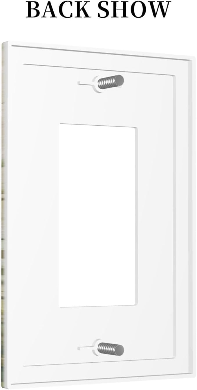 Light Switch Cover Plate Watercolor Butterflies Dandelions Wildflowers 1 Gang Outlet Covers Single Rocker Decorative Switch plates Electrical Wall Plates GFCI Receptacle for Bathroom Bedroom