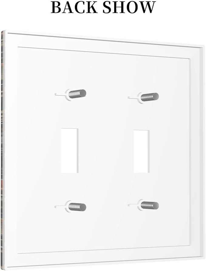 Decorative Switch Plate Covers Vintage Mushroom Floral 2 Gang Double Toggle Light Switch Cover Plate Electrical Wall Plate Outlet Cover Outlet Light Switch Cover for Bedroom Kids room Decor