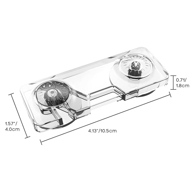 EUDEMON 2 Pack Childproof Refrigerator Lock, Baby Safety French Fridge Door Lock, Freezer Lock, Invisible Cabinet Cupboard Lock for Toddlers, Easy to Install, no Tools Need or Drill (Transparent)