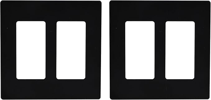 Wall Plates Screwless Design Outlet Covers UL Certified Safe Switch Plate Covers Child Proof Safety Wall Plates Easy Install & Clean Cover Plates Pack of 2 Black