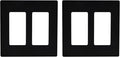 Wall Plates Screwless Design Outlet Covers UL Certified Safe Switch Plate Covers Child Proof Safety Wall Plates Easy Install & Clean Cover Plates Pack of 2 Black