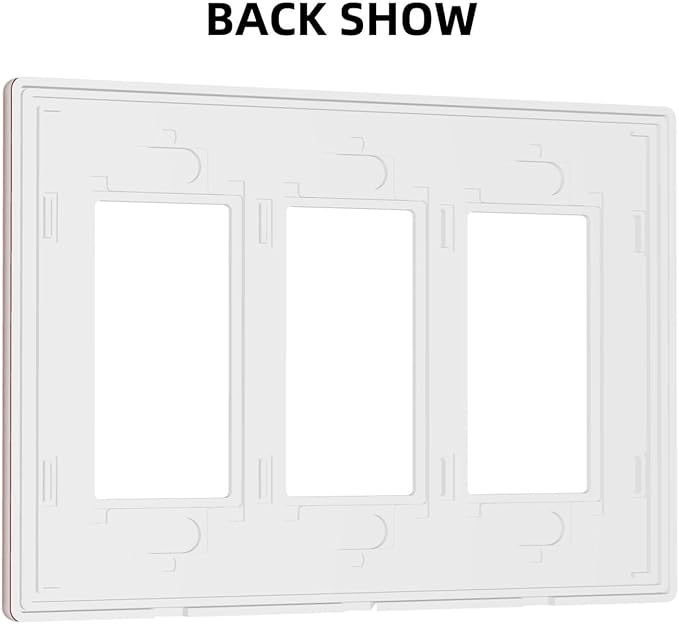 Brown 3 Gang Triple Rocker/Decorator Light Switch Wall Plate Cover Decorative GFCI Electrical Faceplate Switchplate Dimmer