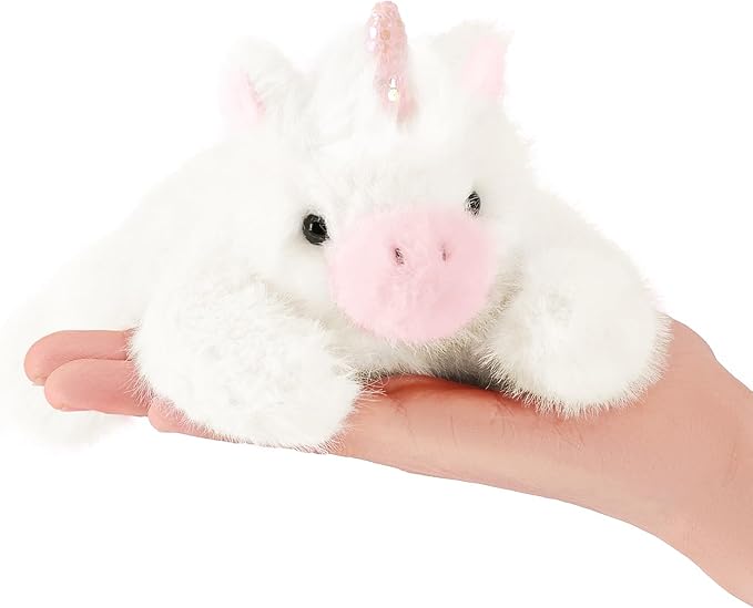 PEACH CAT Unicorn Stuffed Animal Cute Plushies Small Plush Toys Gifts for Kids White