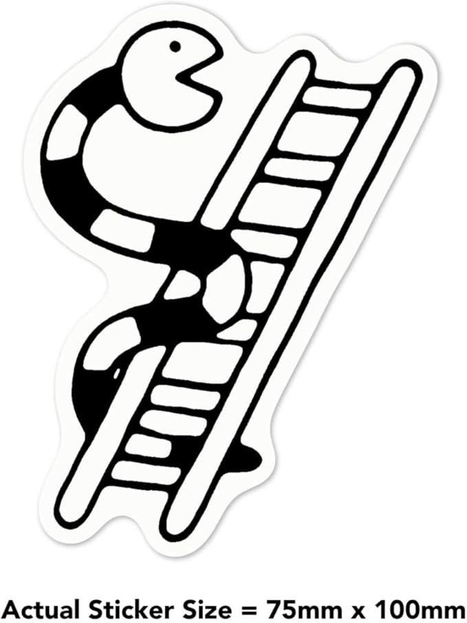 Azeeda 'Snakes & Ladders' White Premium Vinyl Decal Sticker – Waterproof, Durable & Easy to Apply - Ideal for Car Bumpers, Windows, Bins and More (DW00024894)