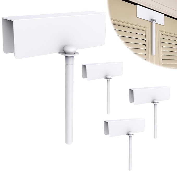 Metal Bifold Door Lock - Double Door Child Safety Locks Keep Toddler, Cats&Dogs Out of Closets, Cabinets, Pantry - No Need Install (4PC)