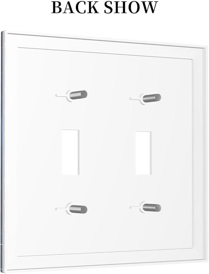 Light Switch Cover Plate Galaxy Starry Sky Universe Sparkle Stars 2 Gang Double Switch Plate Covers Toggle Wallplate Decorative Outlet Covers Electrical Switchplate for Bathroom Bedroom Decor