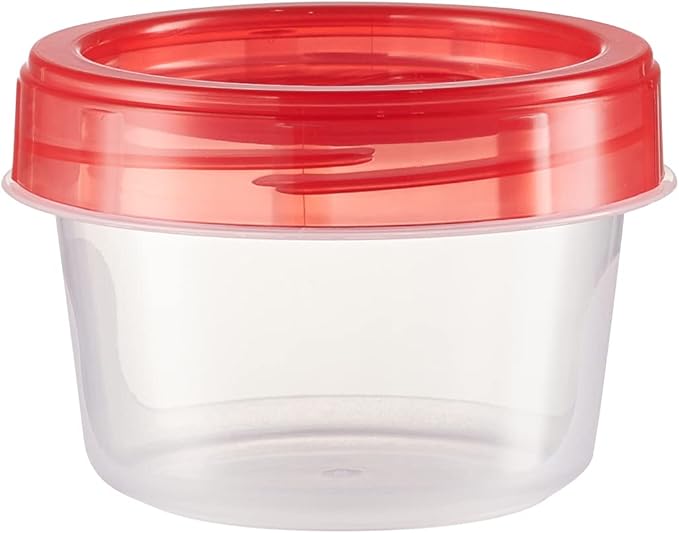 ELEGANT DISPOSABLES Baby Food Storage Containers 4 oz Food Storage Jars with Color Twist Lids Plastic Freezer Storage Pack of 24