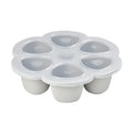 Beaba Multiportions Premium Quality Silicone Baby Food Freezer Tray with Clip On Lid, Baby Food Storage Container Ice Cube Tray Maker, Made in Italy, Cloud, 3 oz