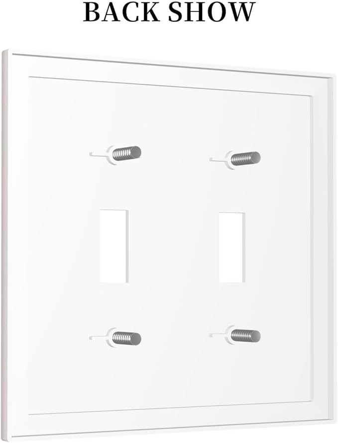 Cute Rose Pink Decorative 2 Gang Toggle Outlet Light Switch Cover Romantic Girl Girly Double Device Wall Plate Electrical Faceplate Dual Device Switchplate