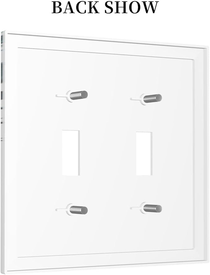 Decorative Light Switch Cover Plate Green Eucalyptus Boho Olive Leaves Country Unique 2 Gang Wall Plate Cover Double Toggle Switch Plate Covers Electric Dual Device Electrical Faceplate