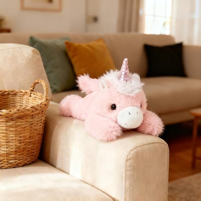 PEACH CAT Unicorn Stuffed Animal Cute Plushies Small Plush Toys Gifts for Kids Pink