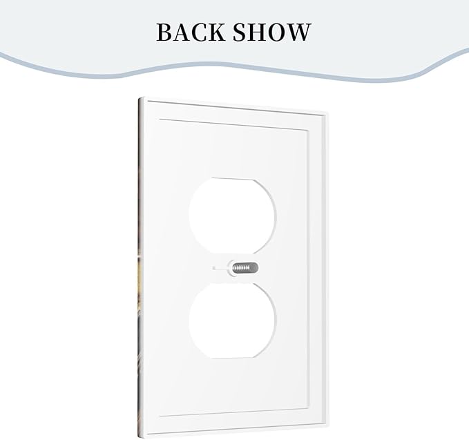 Decorative Outlet Covers with Vintage Coffee Retro Grinder Artwork Design 1 Gang Duplex Light Switch Cover Plate Unique Wall Plates Switchplate Cover for Rustic Kitchen Decor