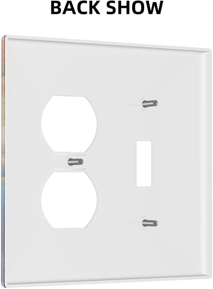 Decorative Outlet Covers Colorful Sunset Watercolor Clouds 2 Gang Wall Plate Single Toggle Duplex Light Switch Cover Switch Plate Covers Faceplate for Bedroom Home Decor