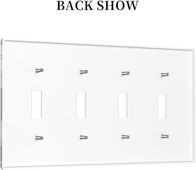 Light Switch Covers Prehistoric World Dinosaur Cartoon Fores Quad Toggle Electrical Faceplate 4 Gang Wall Plate Decorative Switch Plates for Kids Room Nursery Decor