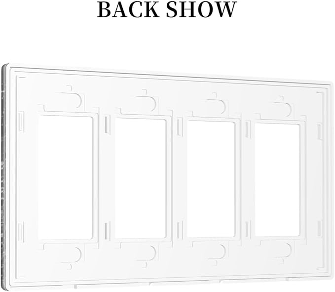 Romantic Purple Butterfly Rose Flower 4 Gang Quad Rocker Light Switch Cover Decorative Quadruple Device GFCI/Decorator Wall Plate Electric Faceplate Screwless