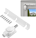 Securityman Sliding Door Lock | Sliding Glass Door Lock for Child Safety, Pet, Patio, & Adjustable Ventilation with Button Actuation, Metal Shaft