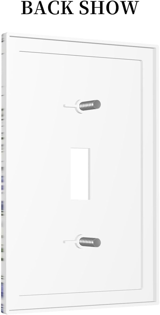 Decorative Light Switch Cover Floral Colorful Green Leaf Wildflower 1 Gang Single Toggle Device Electrical Faceplate Switchplates Decorator Outlet Wall Plate For Bed Room Living Room