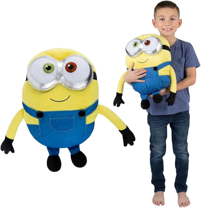 Minions: The Rise of Gru, Bedding Super Soft Plush Bob Cuddle Pillow Buddy, (Official Minions Product) By Franco