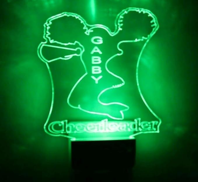 Night Light Multi Color Personalized LED Plug-in, Ultra-Slim Touch Night Light Smart Dusk to Dawn Sensor, Kids Children's Bedroom Kitchen Bathroom Hallway Play Room Variations (Cheerleader)