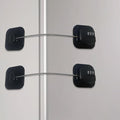 Heavy Duty Refrigerator Lock Cabinet Locks Child Safety Cabinet Locks Combination Fridge Lock for Cabinets Drawers Refrigerator (Black - 2Pack)