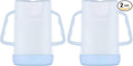Momcozy Baby Pouch Holder No Squeeze, Baby Food & Juice Box Holder, Mess-Free, Easy Grip for Self-Feeding, BPA-Free & DEHP-Free, Must-Have for Babies, Blue (Pack of 2)